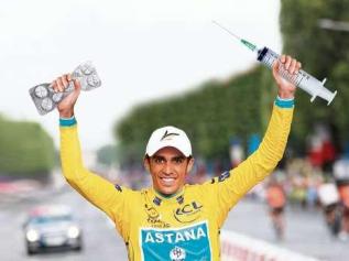 Contador no último Tour gañado, co equipo Astana.