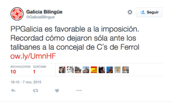 Chío da conta oficial de GaliciaBilingüe.