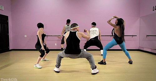 Alberto e cía. bailando twerking antes da lesión.